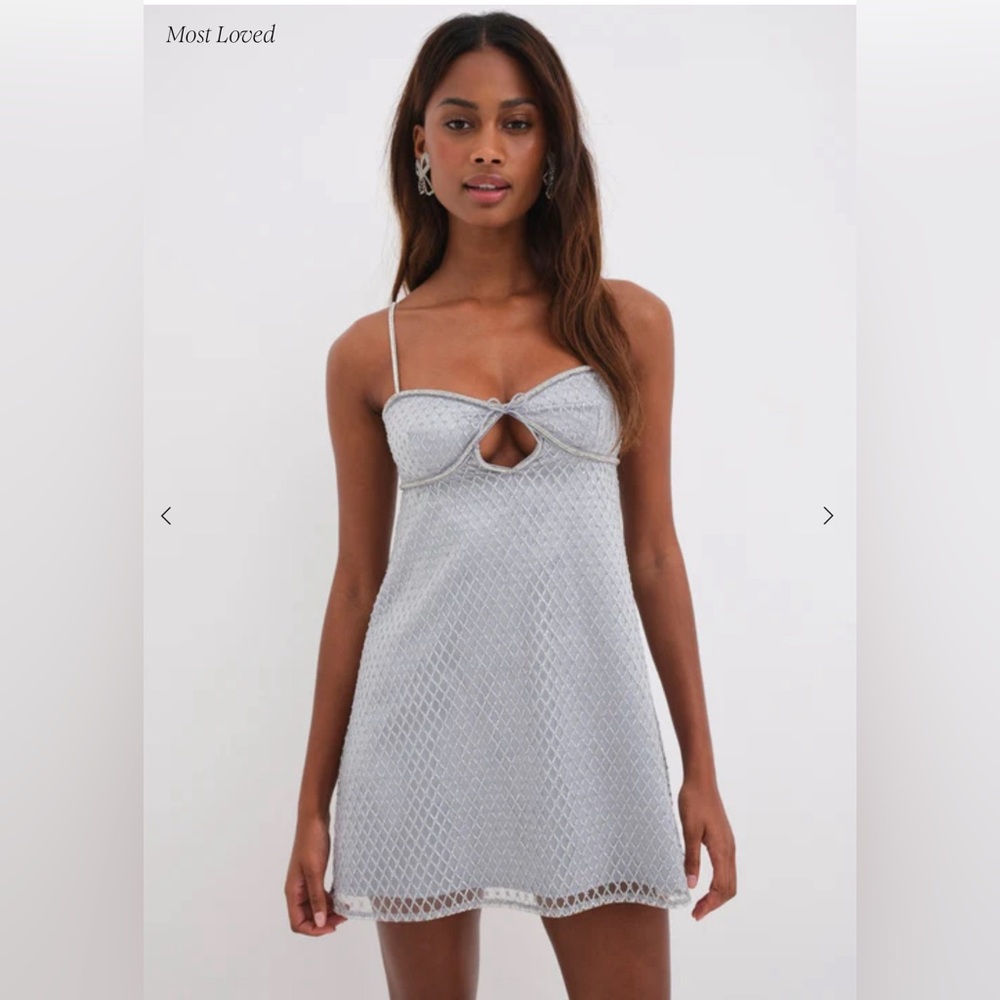 For Love and Lemons Glitter Slip Dress Size M